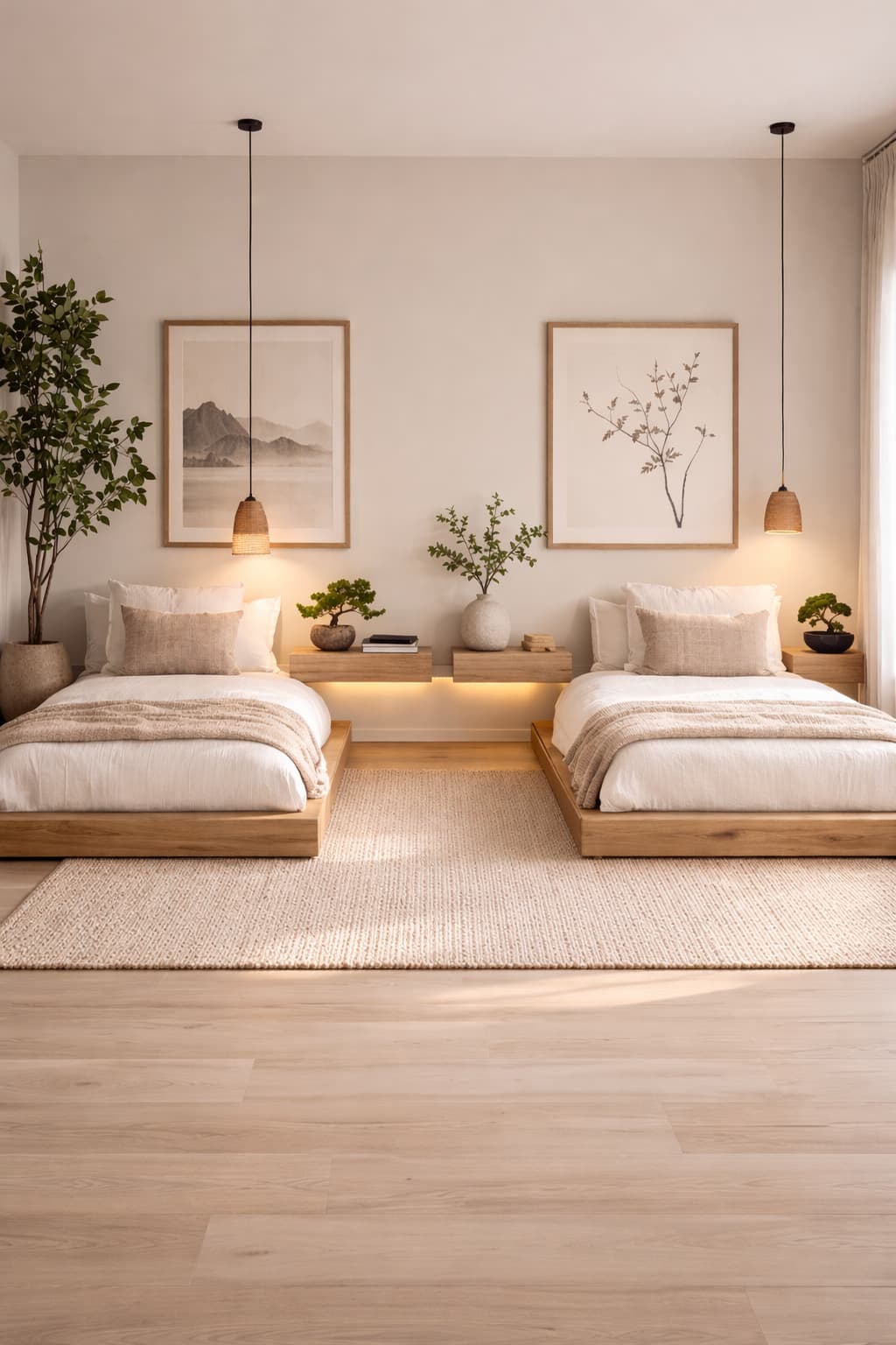 Wall-Mounted Shelf Nightstands