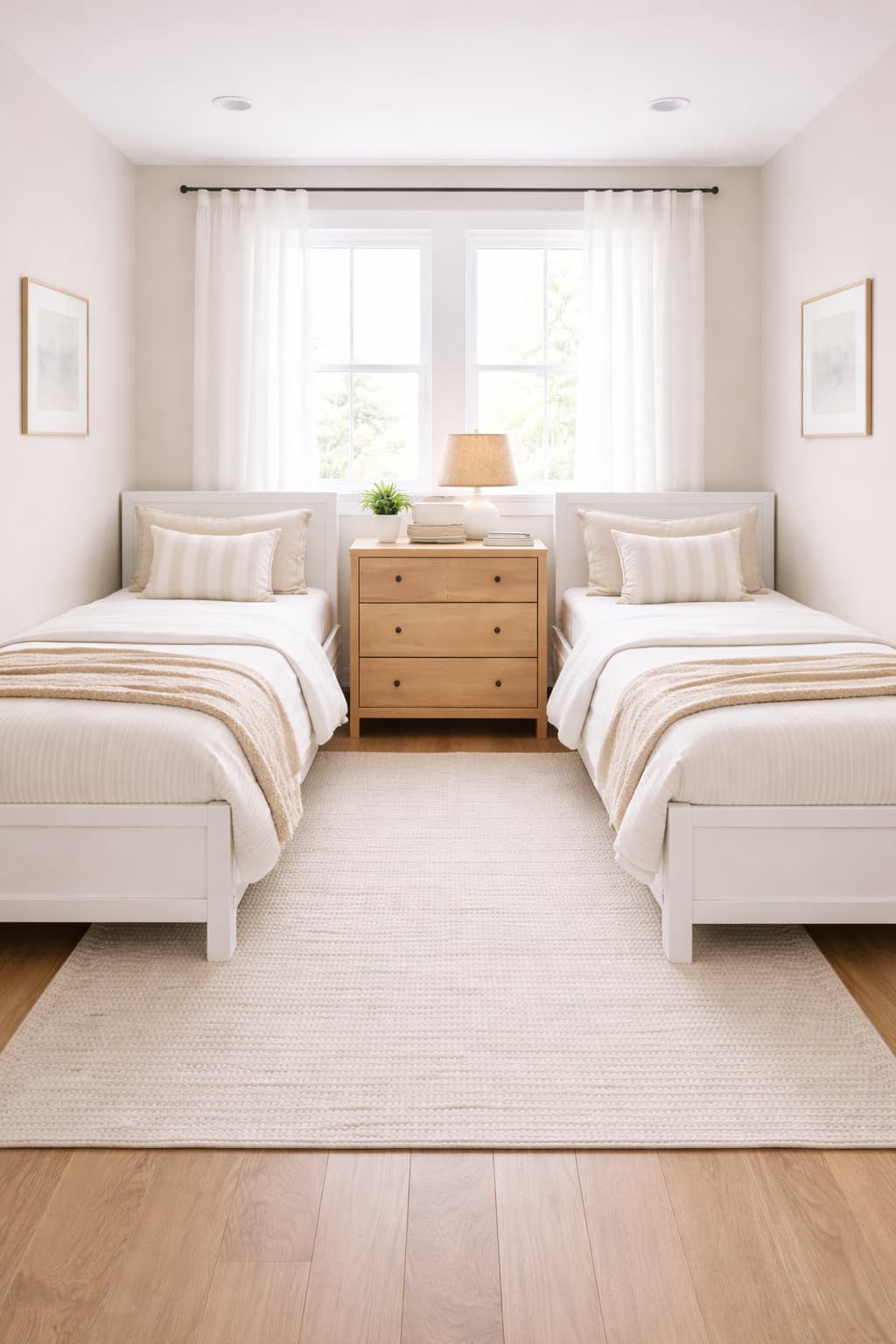 Parallel Beds + Shared Dresser