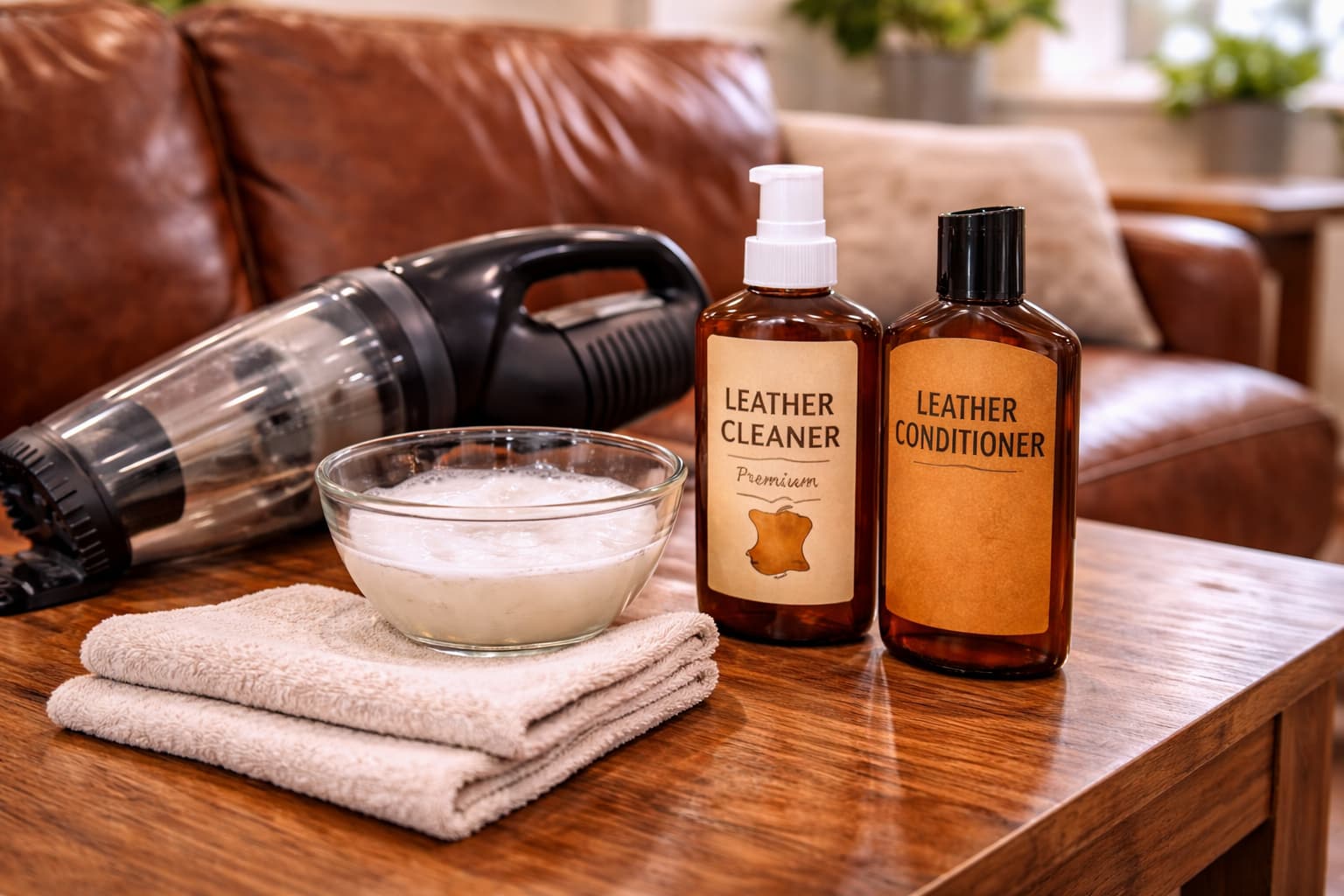 what's the best way to clean a leather couch