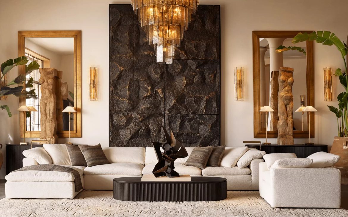 Restoration Hardware living room