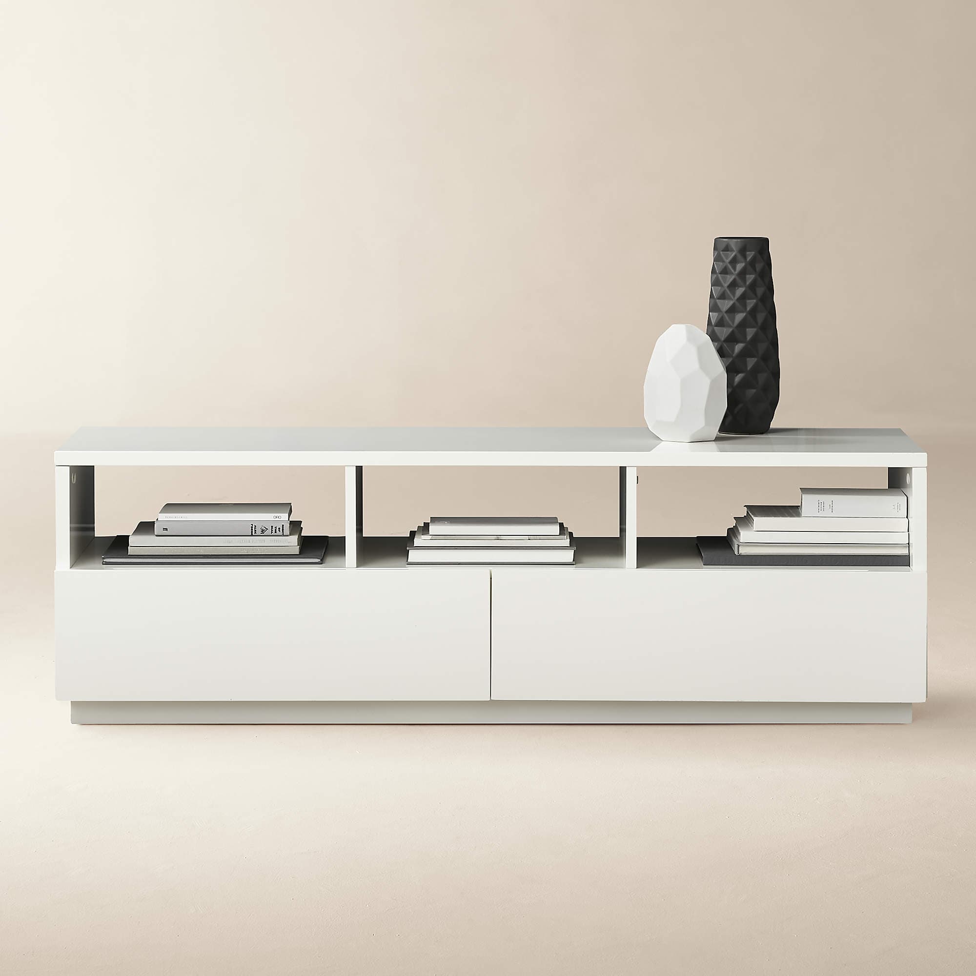 Chill 60" White High-Gloss Media Console