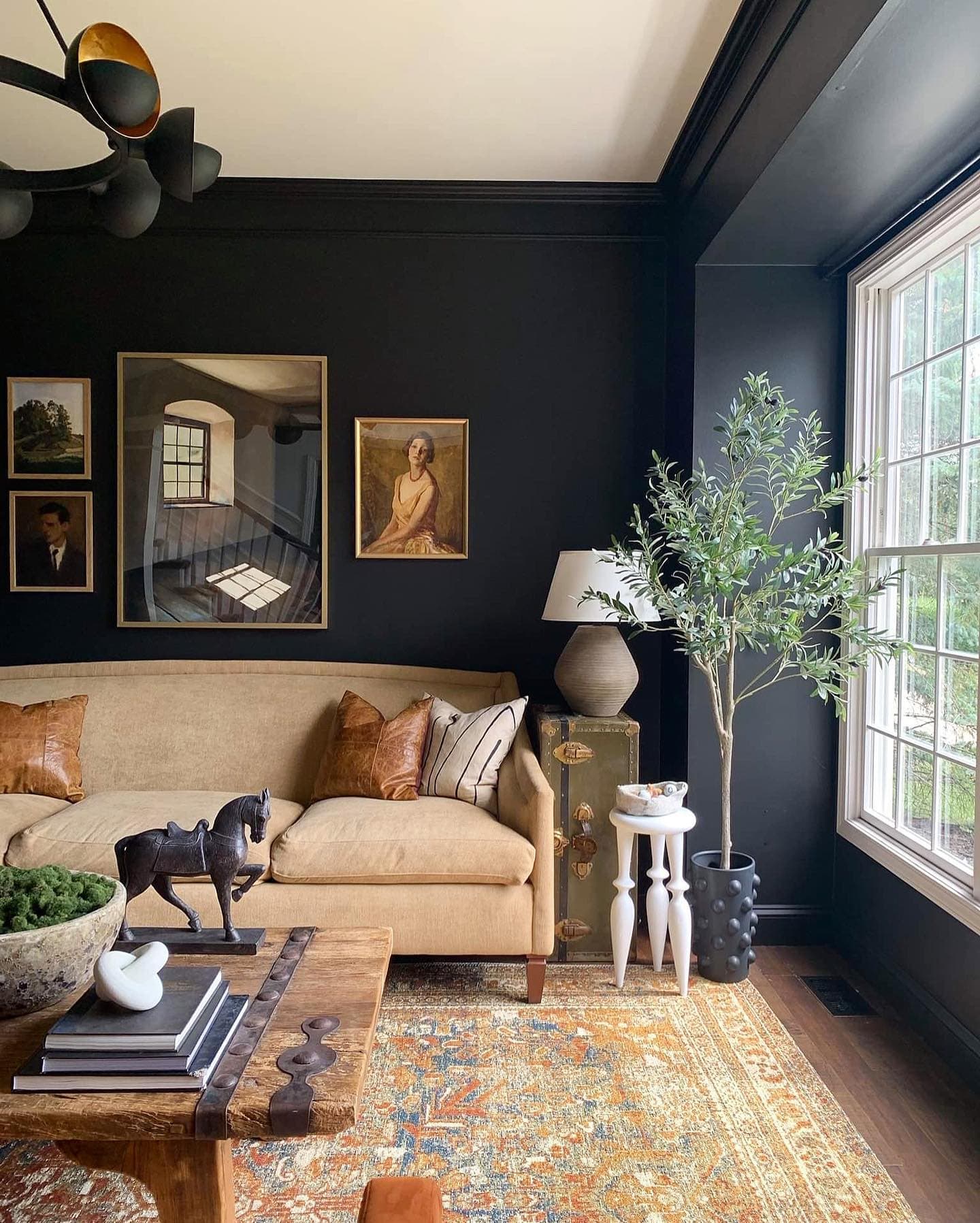 Moody Living Room Ideas for a Dark, Warm, Elegant Space