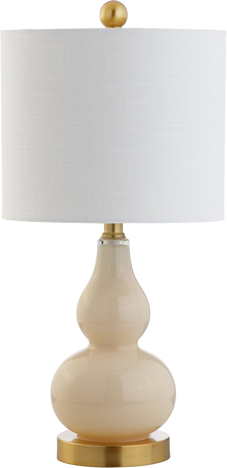 JONATHAN Y Ivory Glass Table Lamp for Visual Comfort Yue Double Gourd Table Lamp