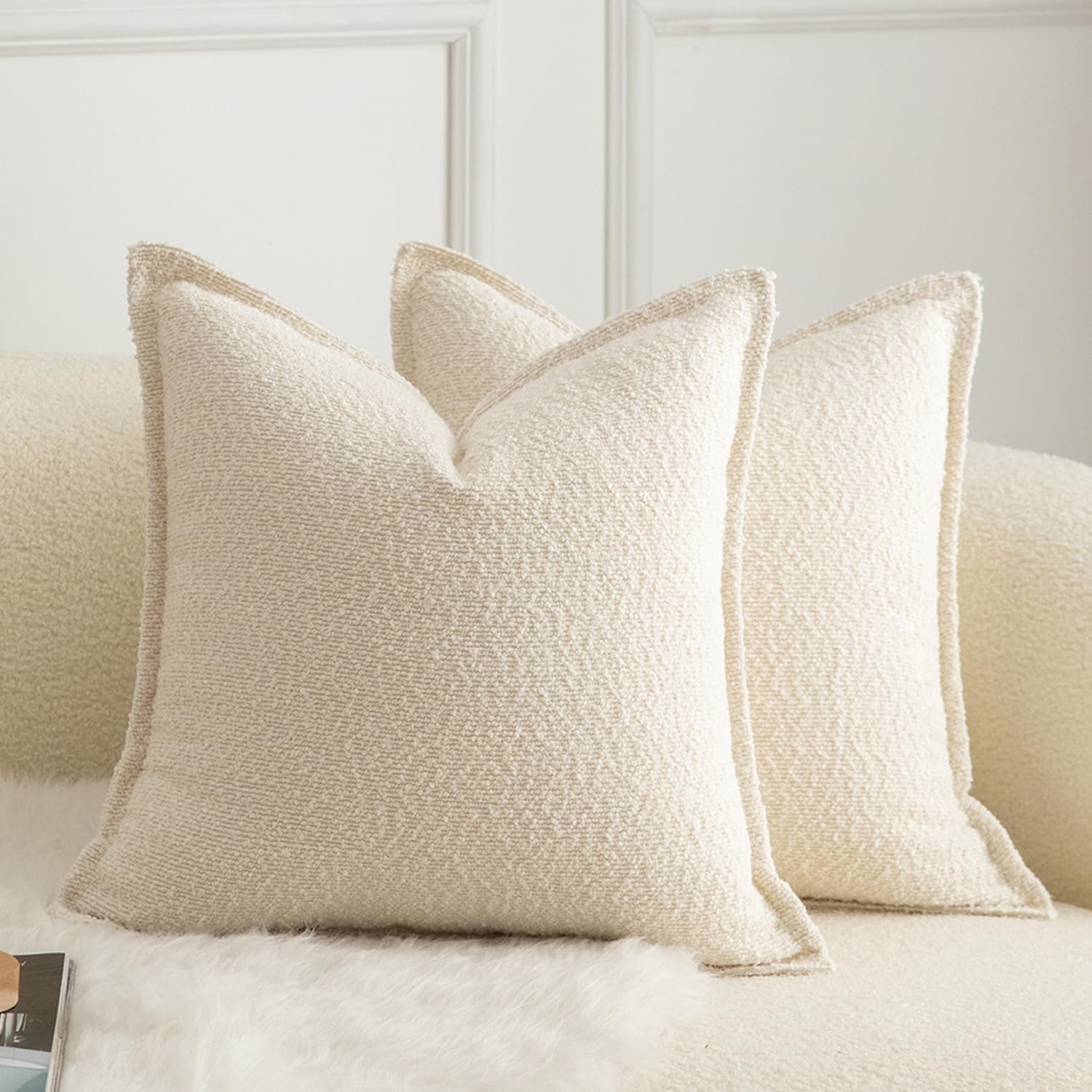 MANDIOO boucle Throw Pillow for Anthropologie Bouclé Pillow Dupe