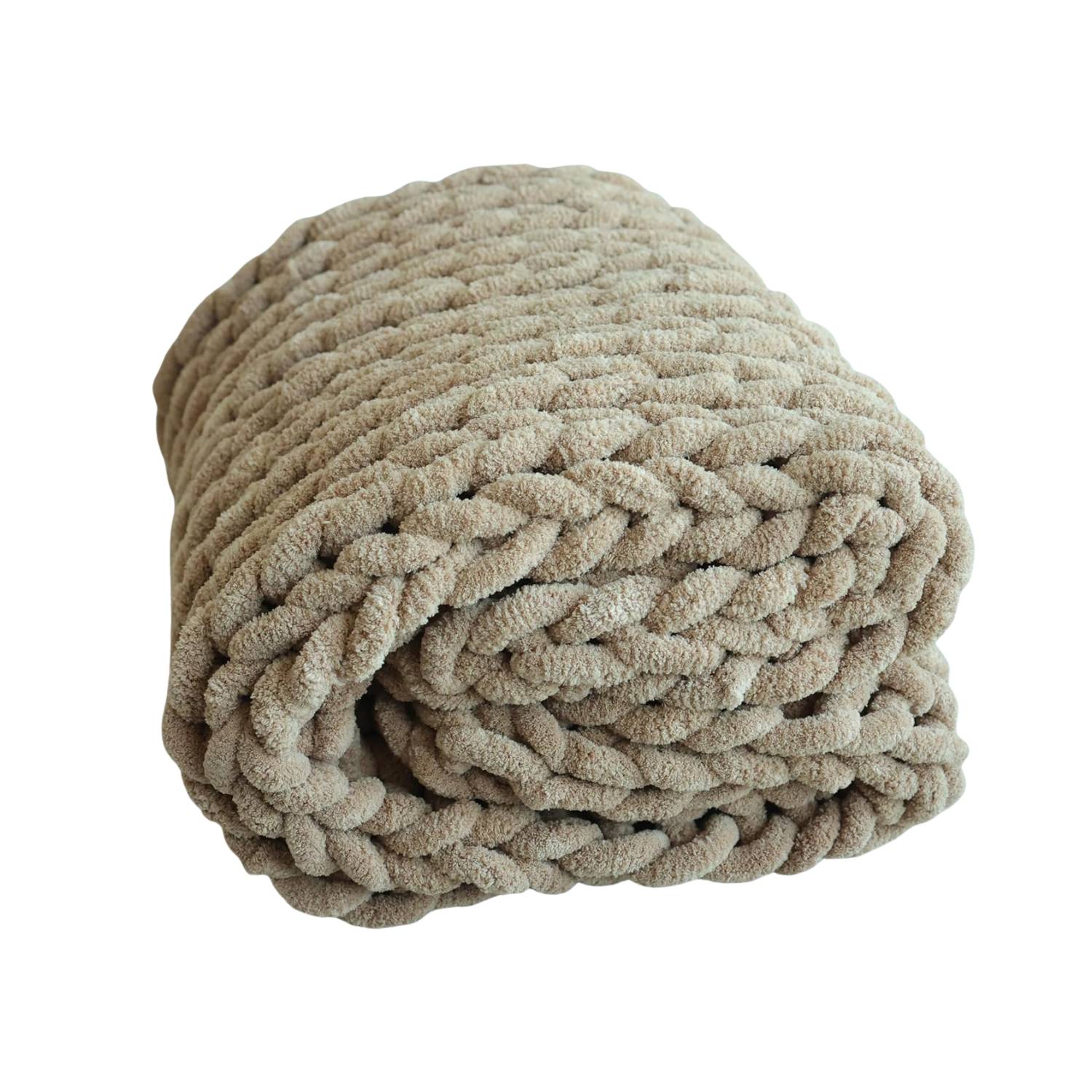 Maetoow Tighter Version Chenille Chunky Knit Blanket Throw amazon dupe