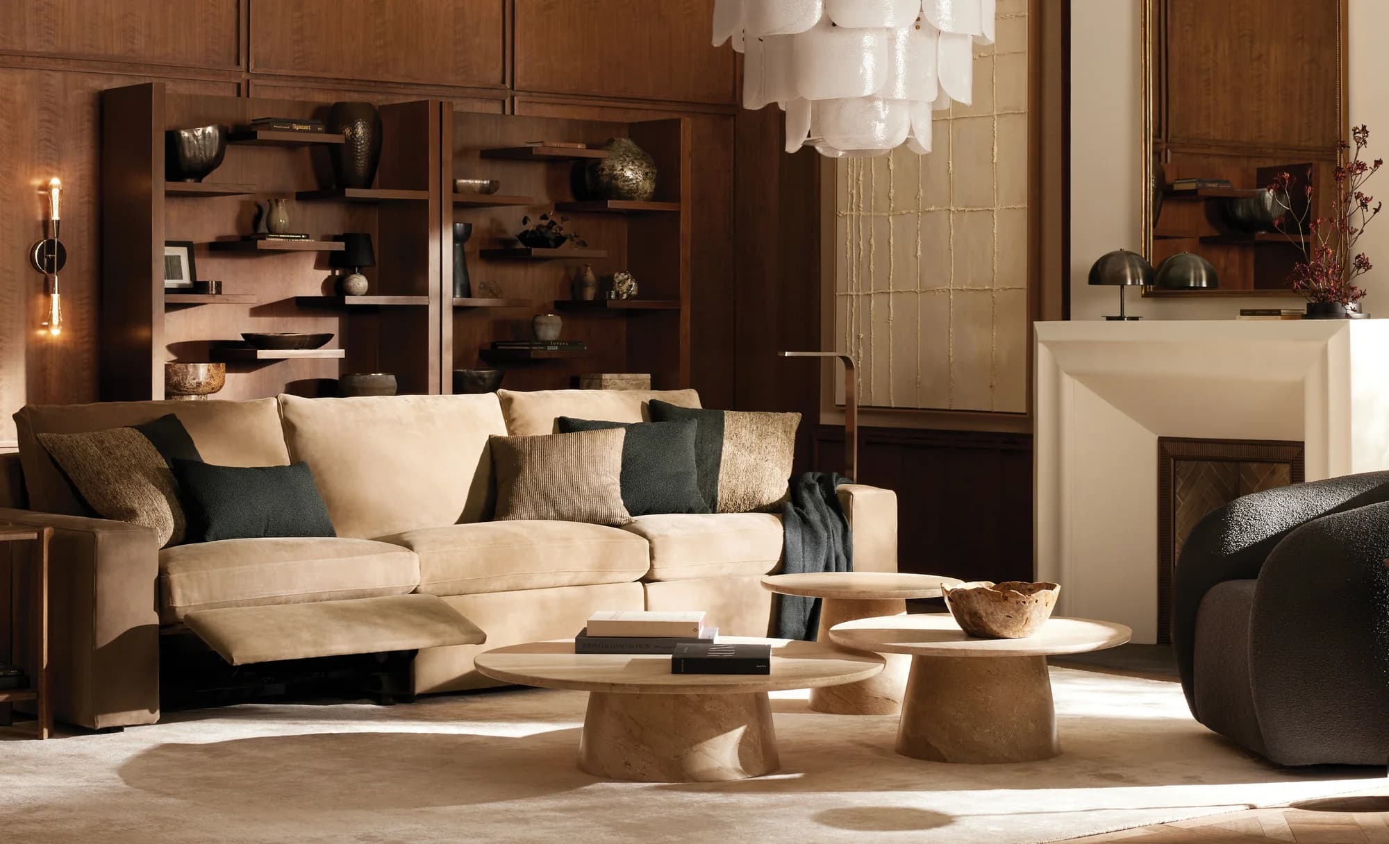 Arhaus Kipton sofa with performance fabric upholstery