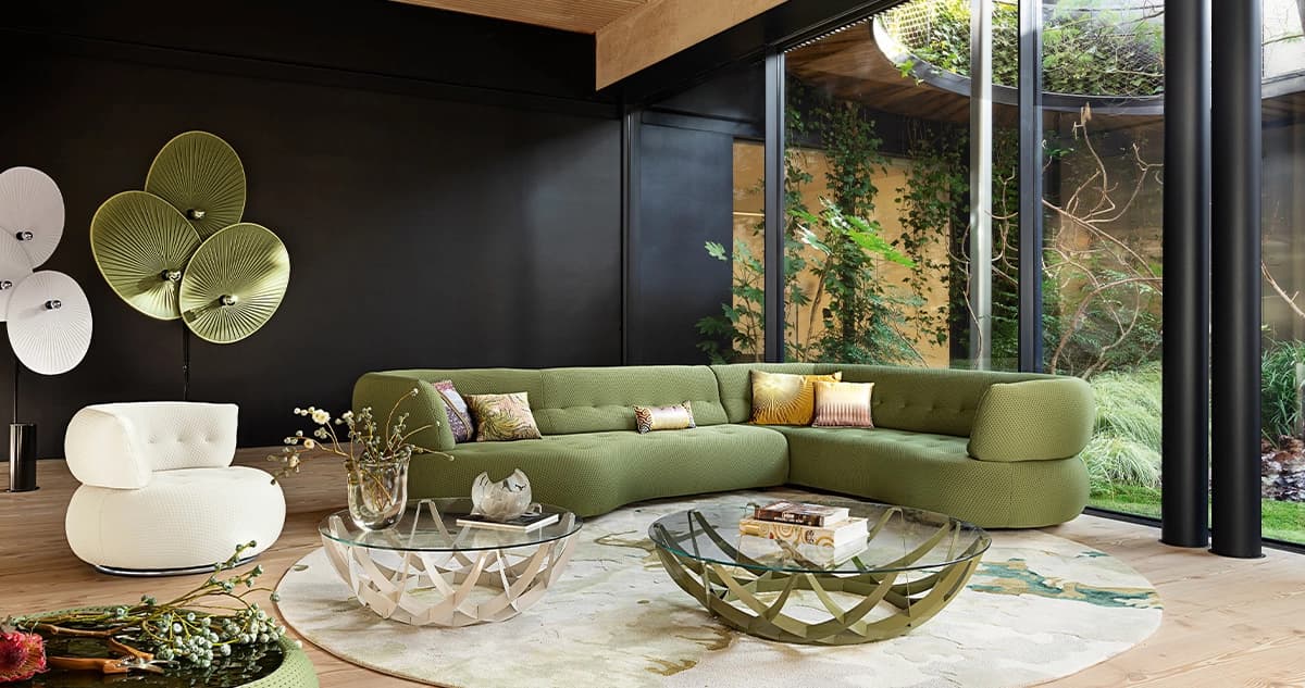 Roche Bobois sculptural sofa design