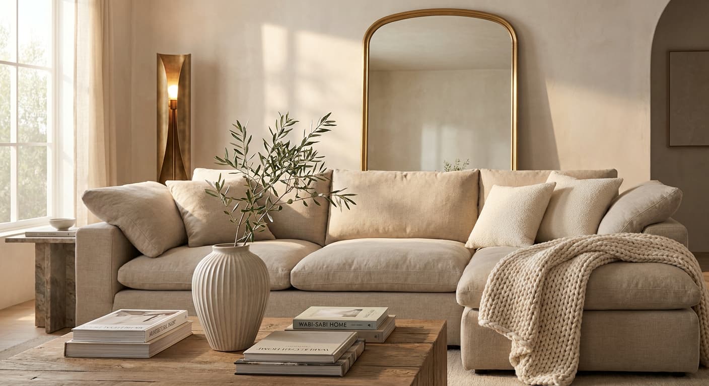 is a luxury sofa worth the investment - deep down-filled luxury sofa in a neutral living room