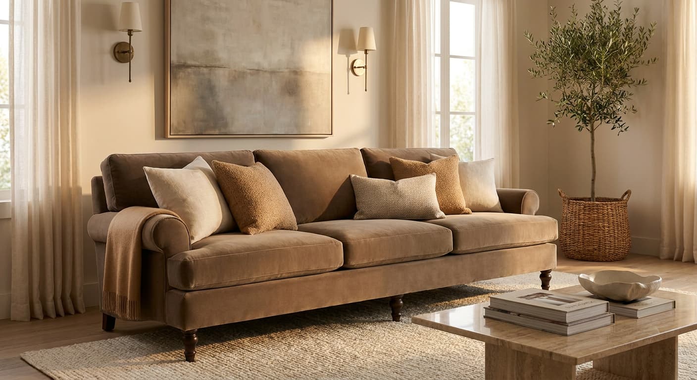 luxury sofa value for money from a premium brand styled in a modern living room