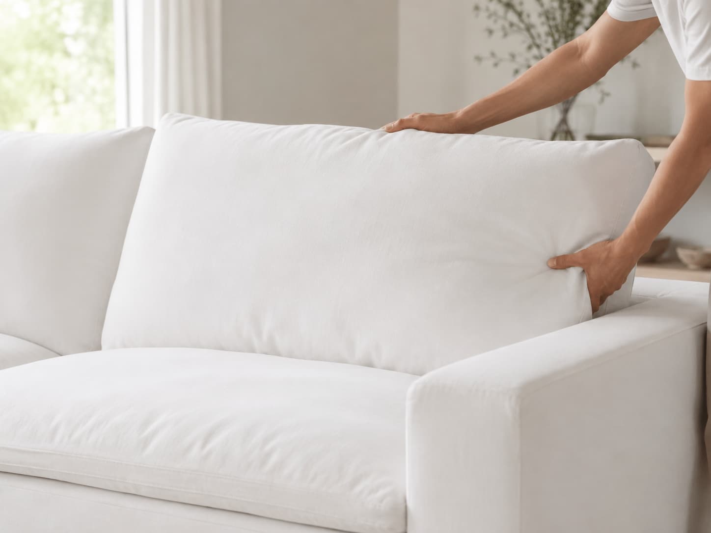 How to Clean RH Cloud Sofa cushions and keep them fluffed