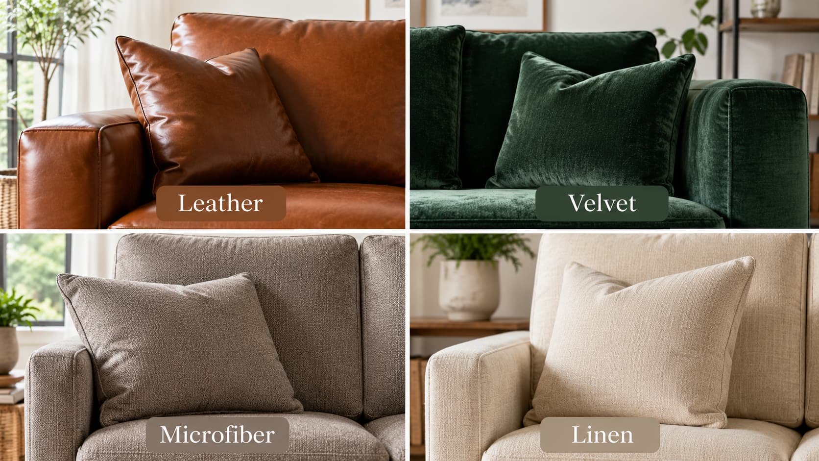 Different sofa materials requiring different cleaning methods