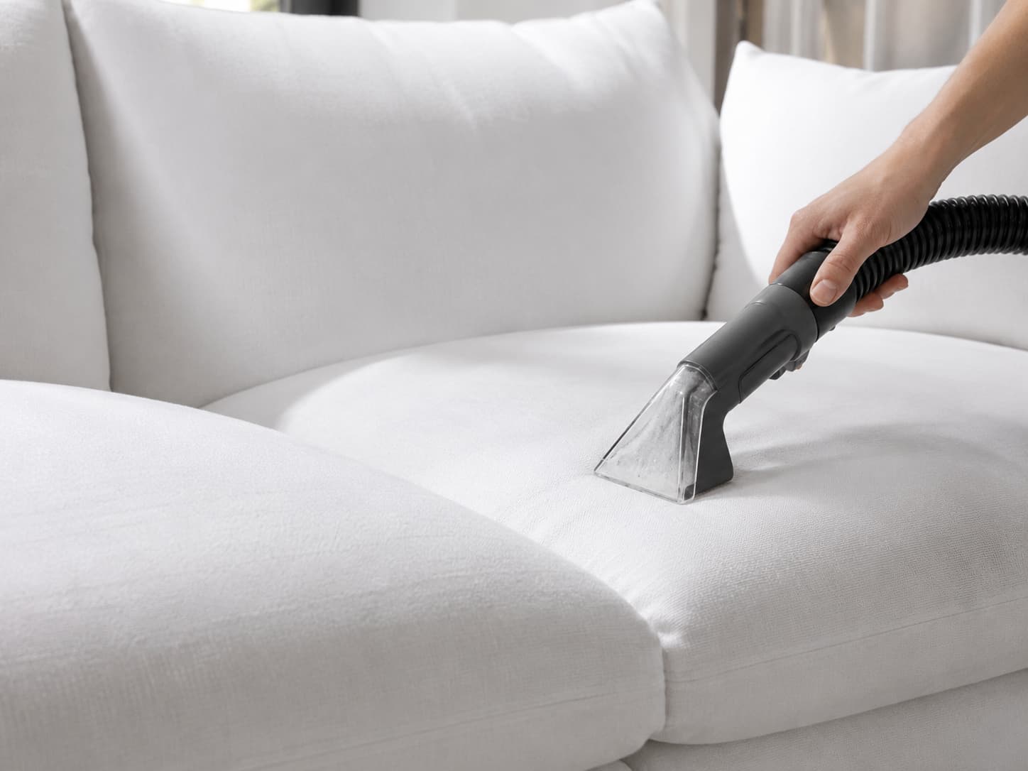 How to Clean RH Cloud Sofa with a portable upholstery cleaner