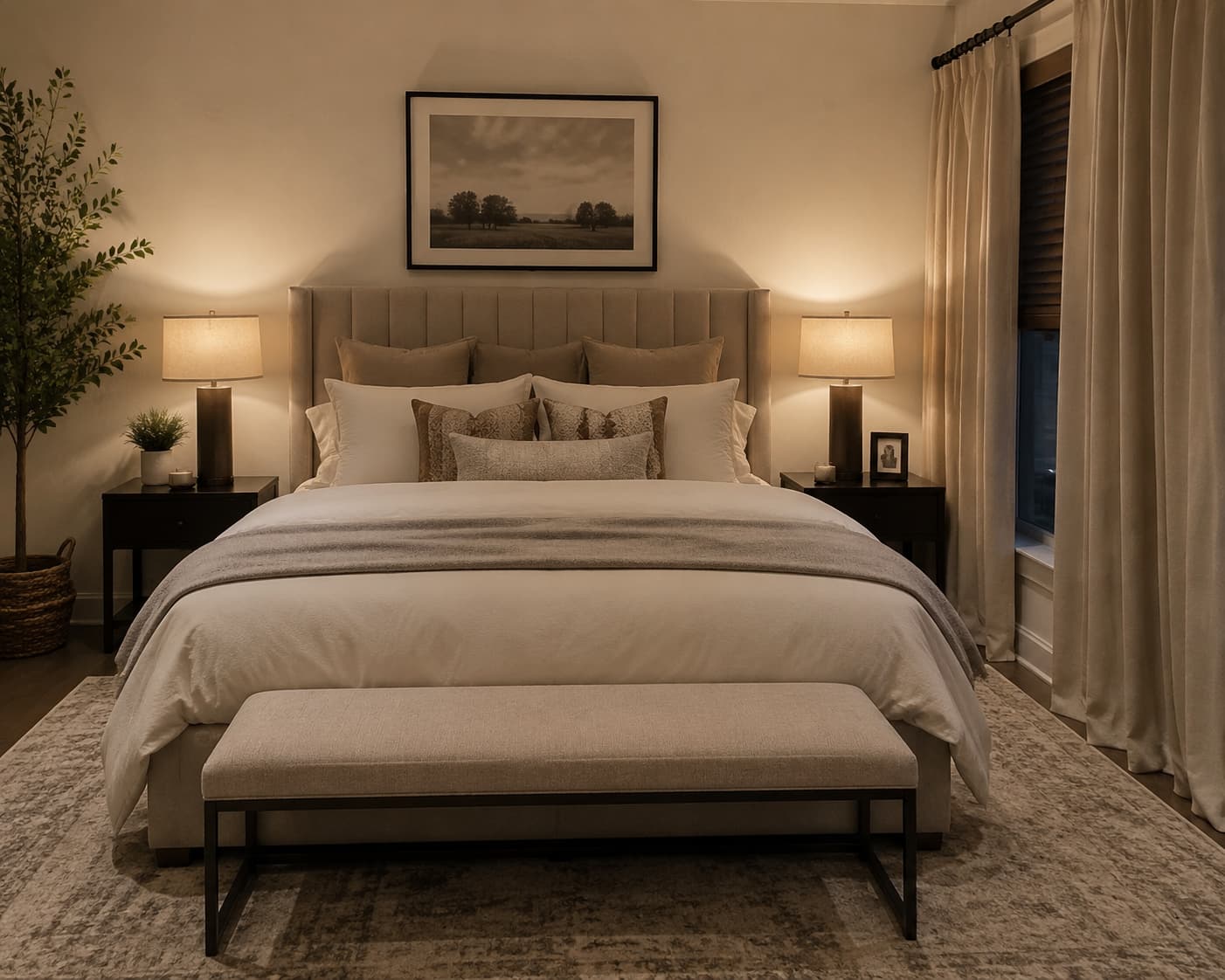 how to make a bedroom look expensive on a budget