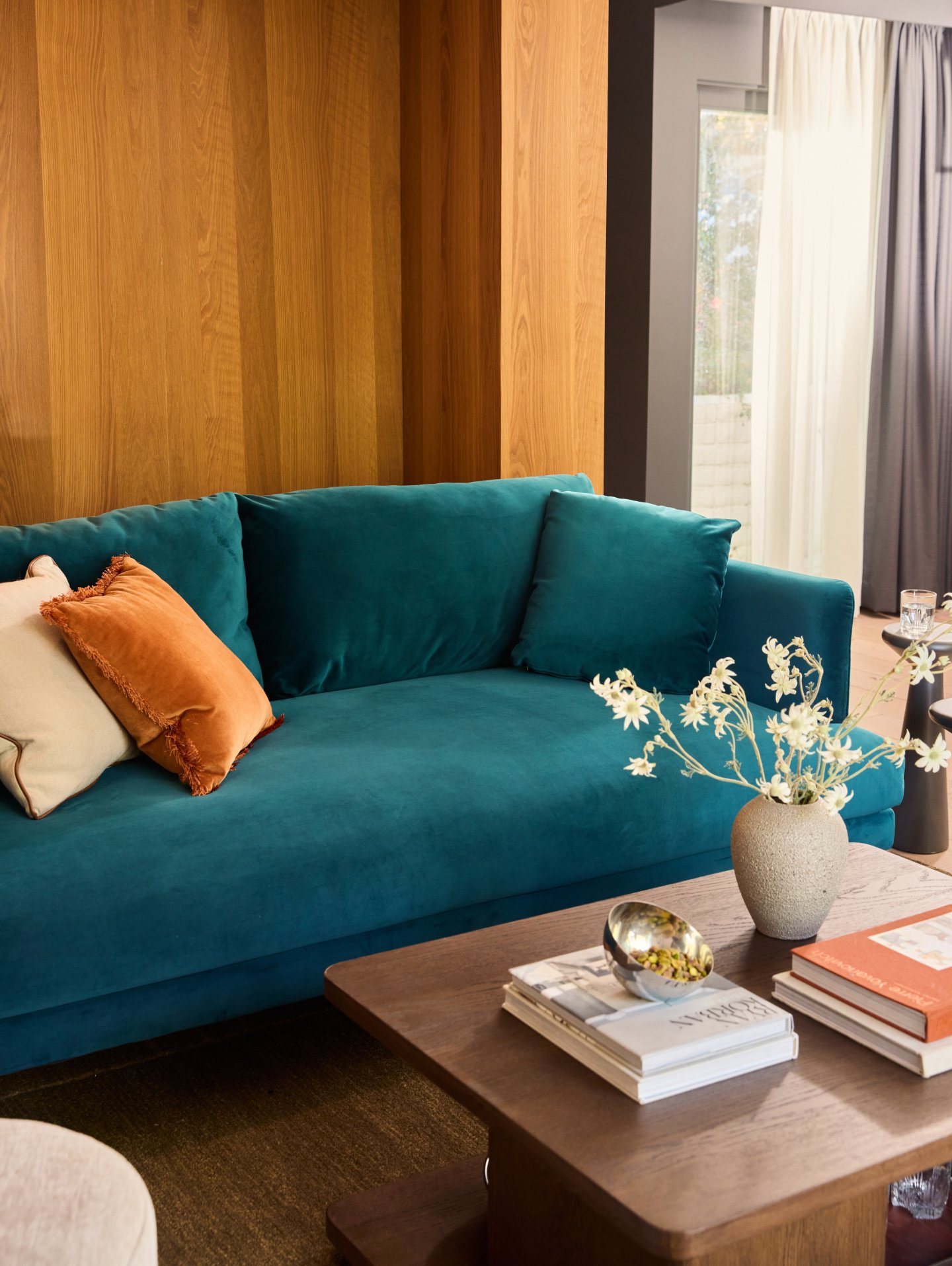 Kiln-dried hardwood frame used in Joybird upholstered furniture